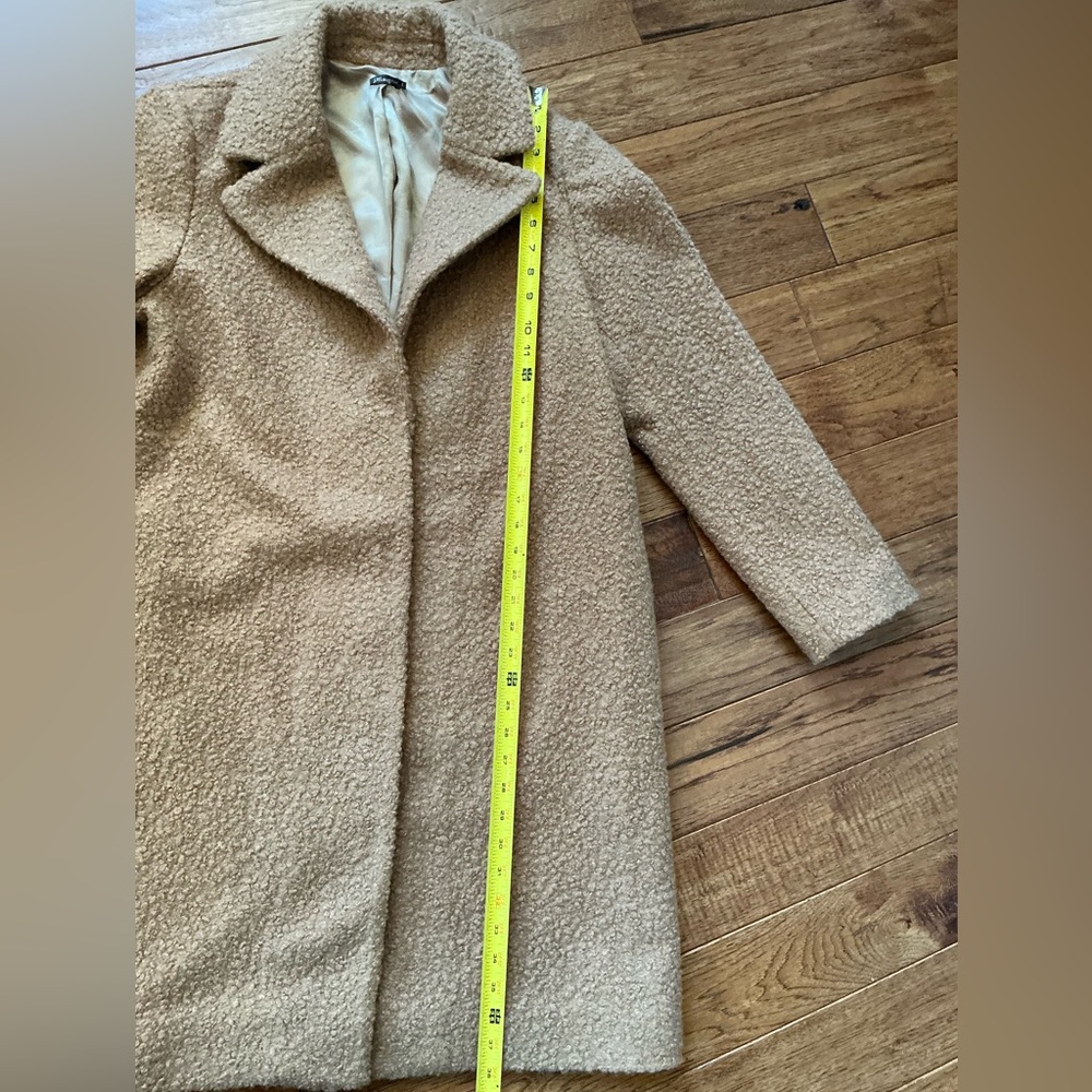 J. McLaughlin Camel Brown Long Teddy Fuzzy Coat, XL - Picture 4 of 10